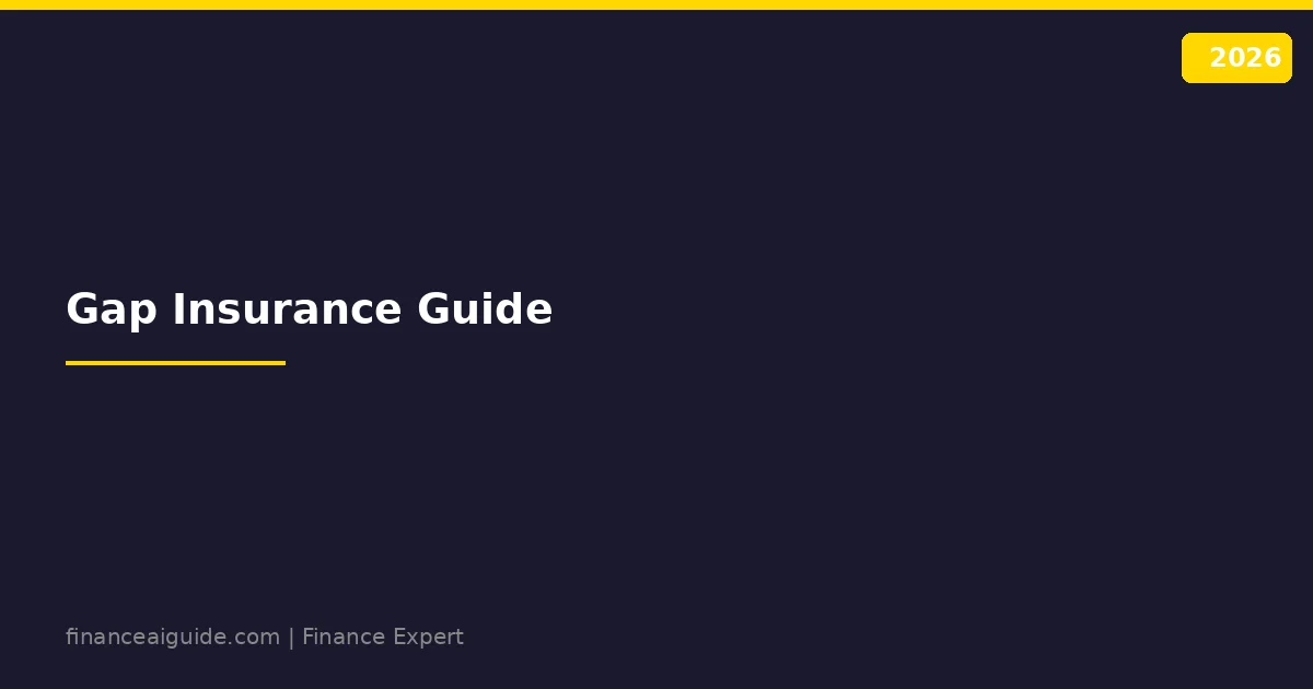 Gap Insurance: The $20/Year Add-On That Could Save You $8,000 (Decision Guide)